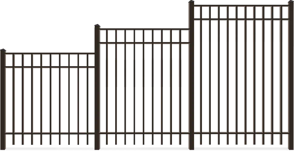 Residential Aluminum fence height options