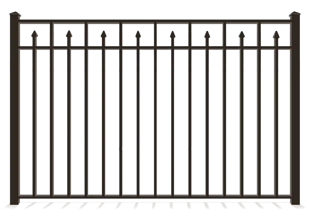 43 rail alternating picket aluminum fence