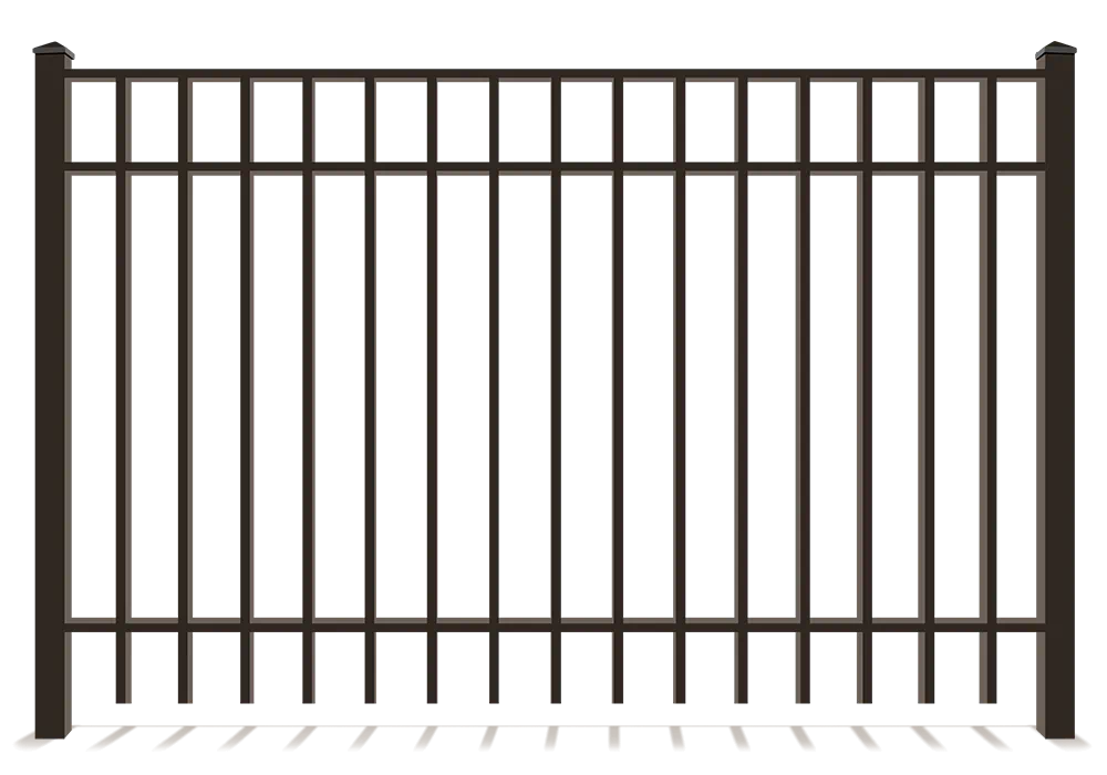 3 rail aluminum fence with extended pickets