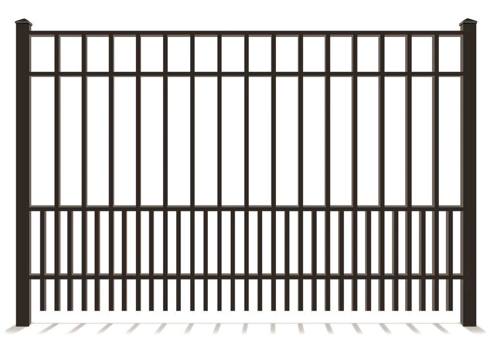 Aluminum pet fence with puppy pickets