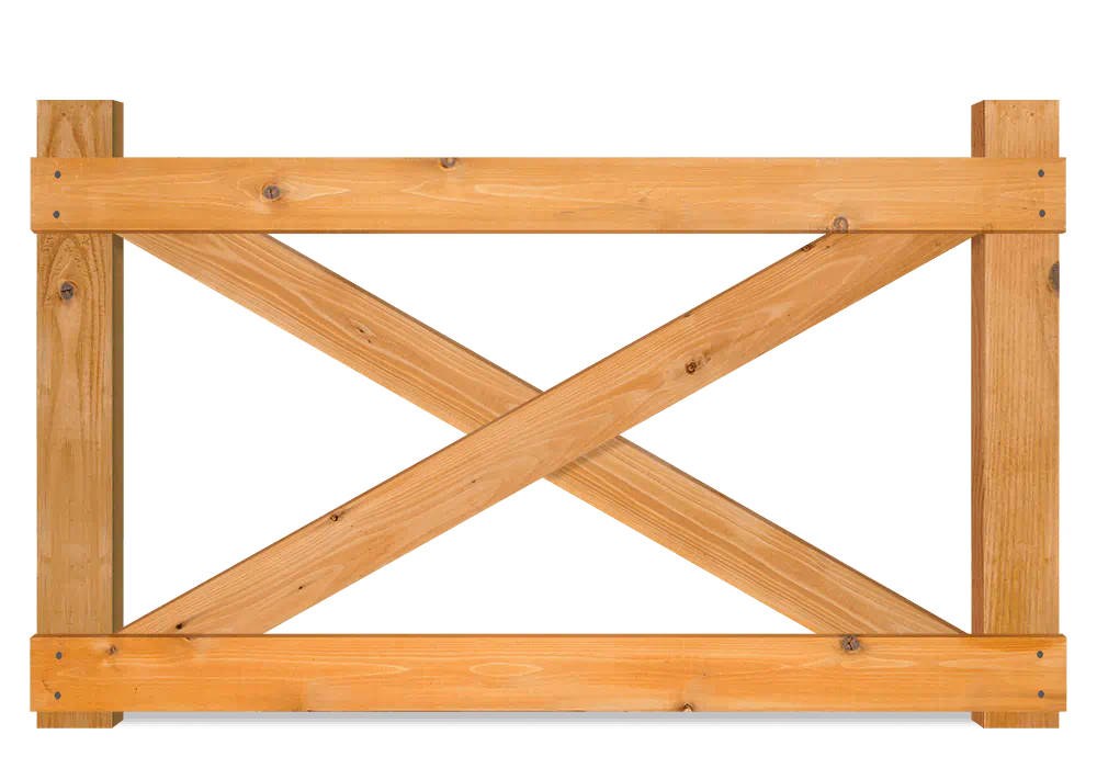 Crossbuck decorative farm fence