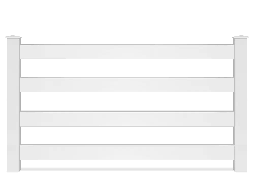 Decorative vinyl rail fence