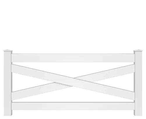 Vinyl Crossbuck fence contractor