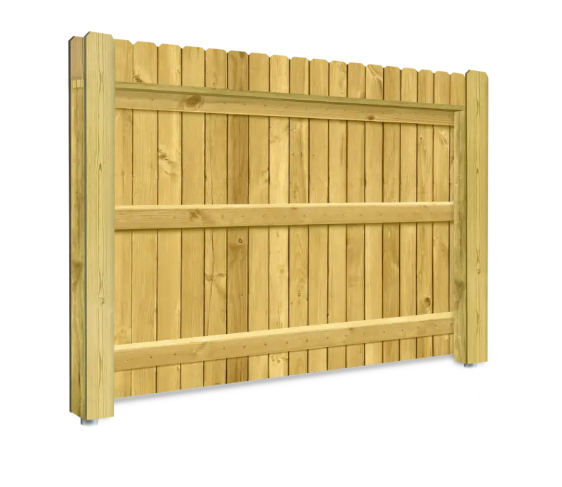 King Plus wood fence installation method.