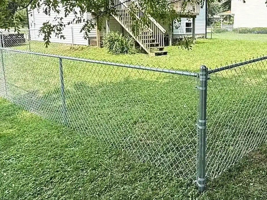 Chain link fence installation