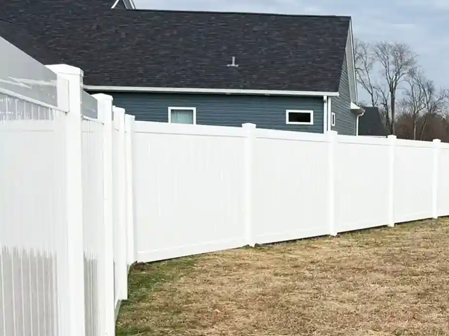 Vinyl fence installation